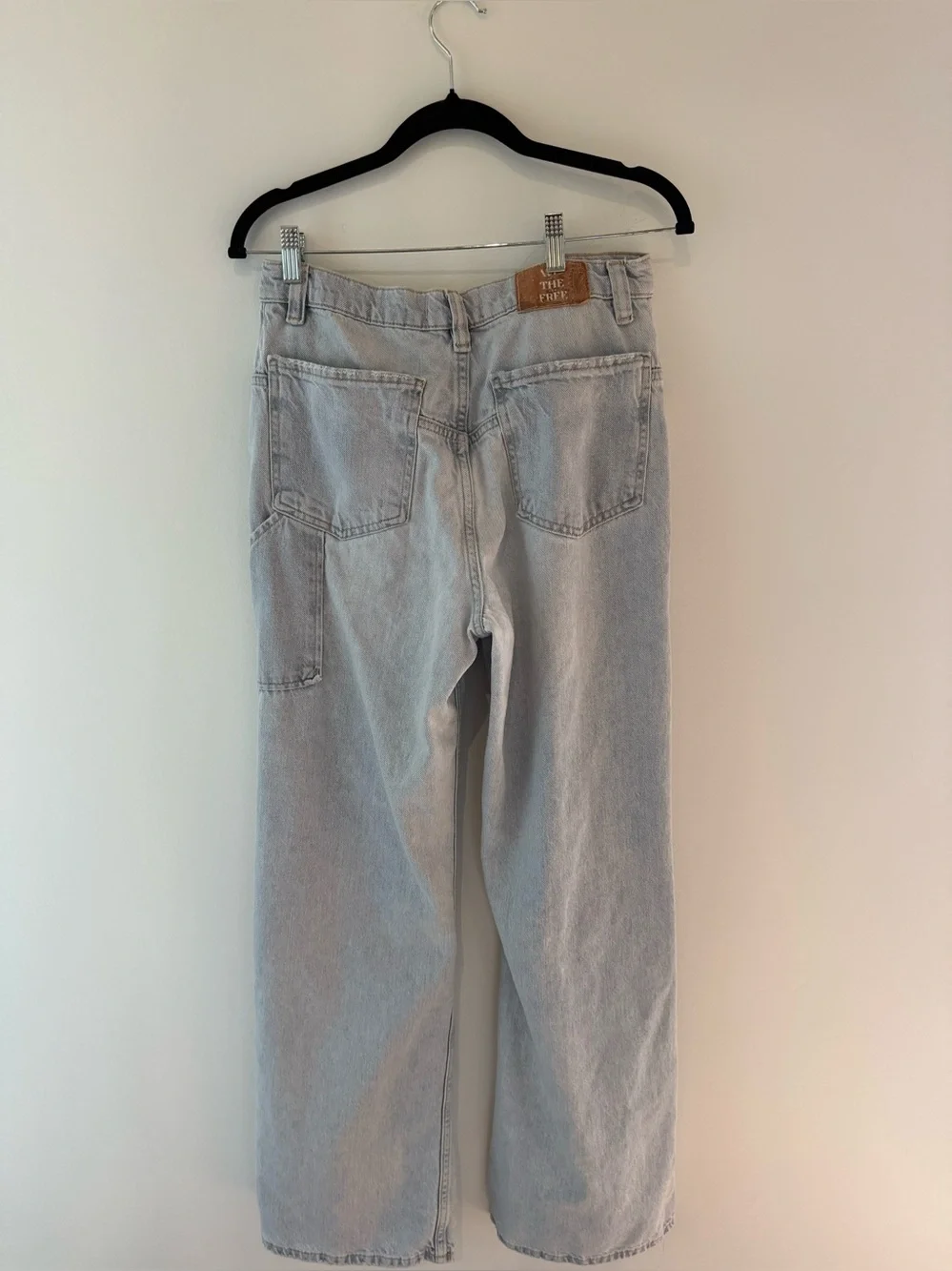 Free People We The Free Tinsley Baggy High-Rise Distressed Wide-Leg Jeans